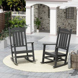 Polytrends Laguna Hdpe All Weather Outdoor Patio Rocking Chair (Set of 2)