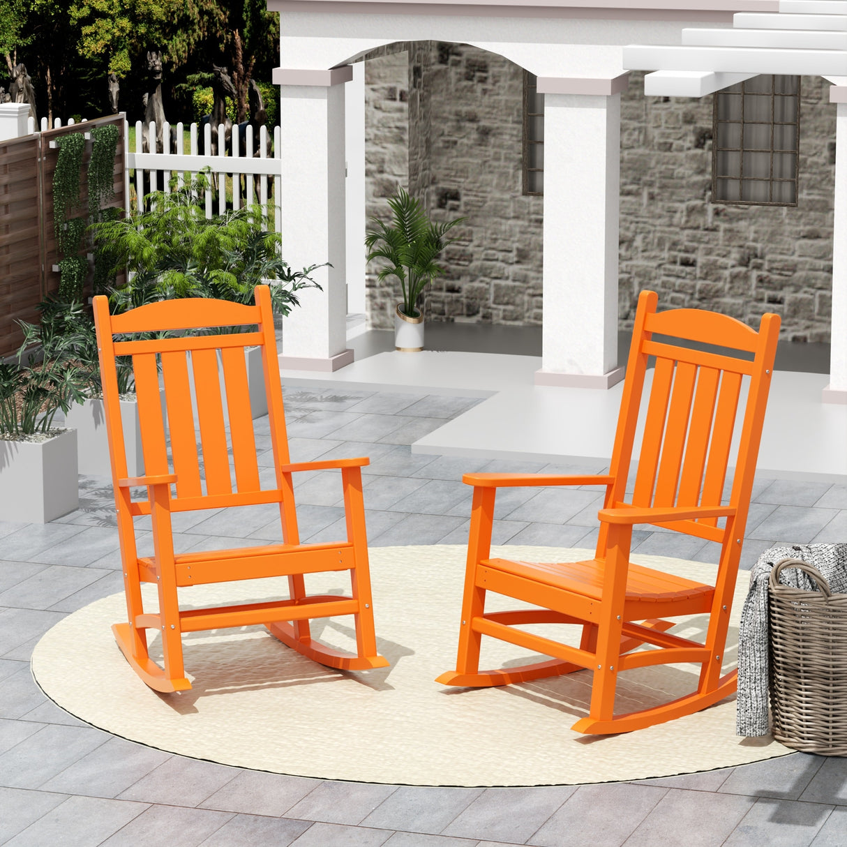 Polytrends Laguna Hdpe All Weather Outdoor Patio Rocking Chair (Set of 2)