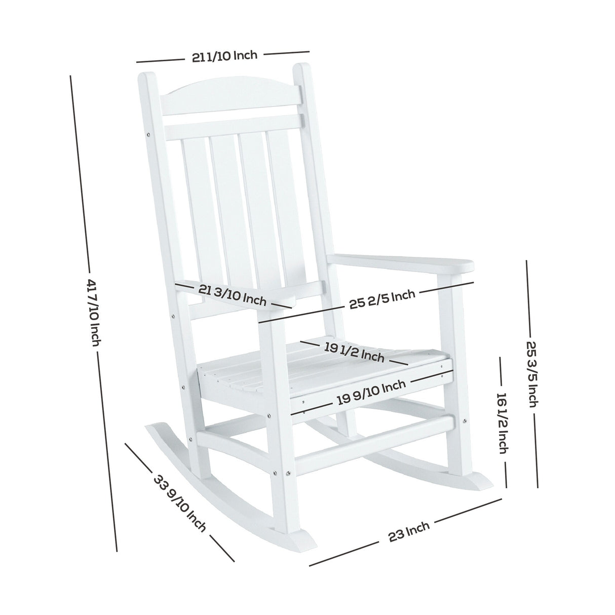 Polytrends Laguna Hdpe All Weather Outdoor Patio Rocking Chair (Set of 2)