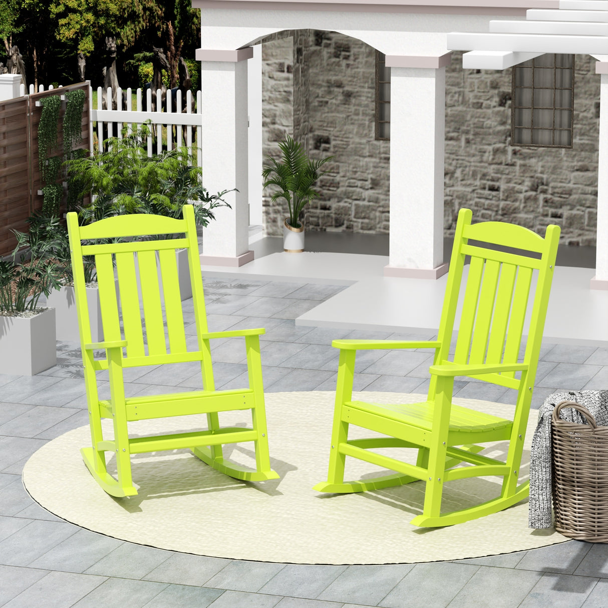 Polytrends Laguna Hdpe All Weather Outdoor Patio Rocking Chair (Set of 2)