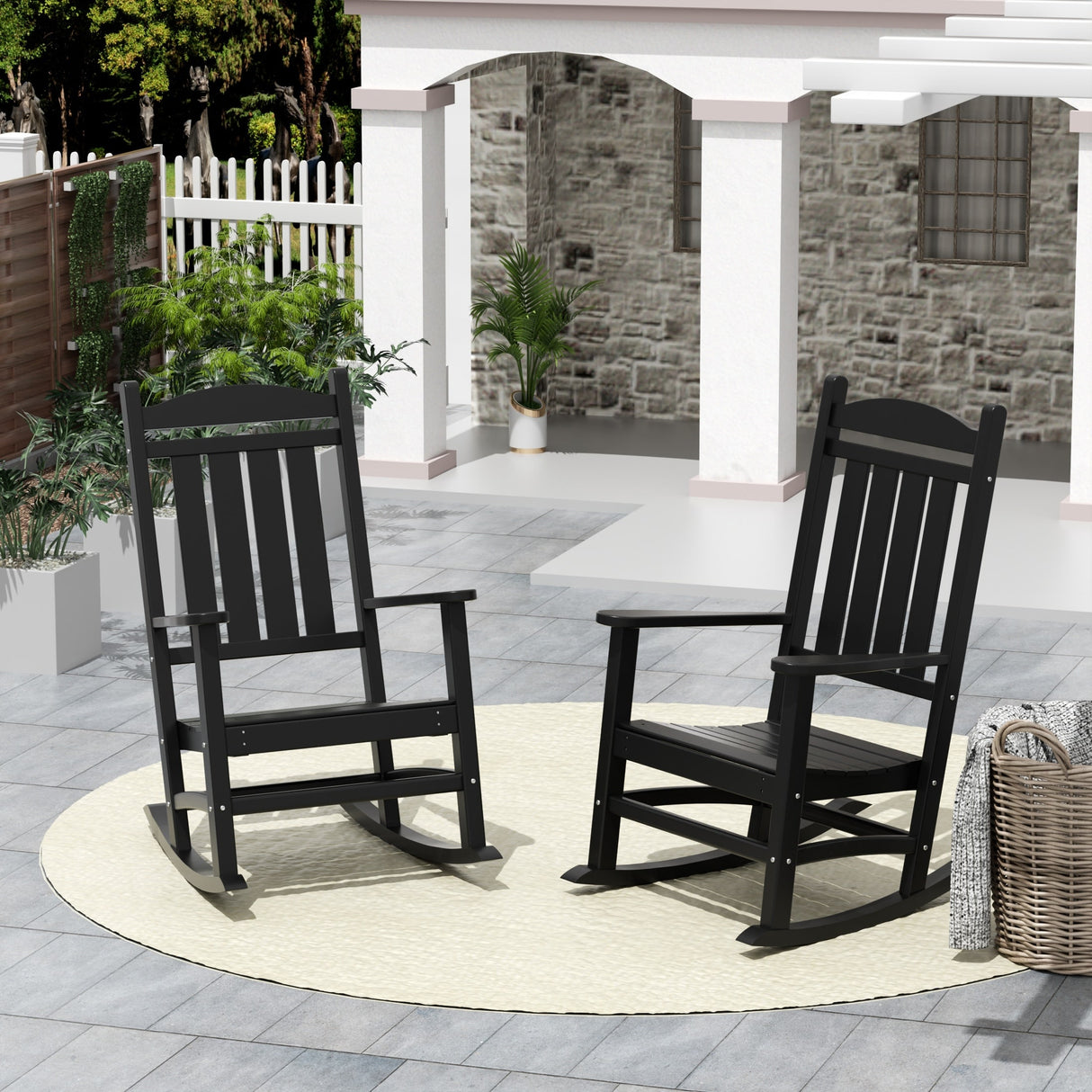 Polytrends Laguna Hdpe All Weather Outdoor Patio Rocking Chair (Set of 2)