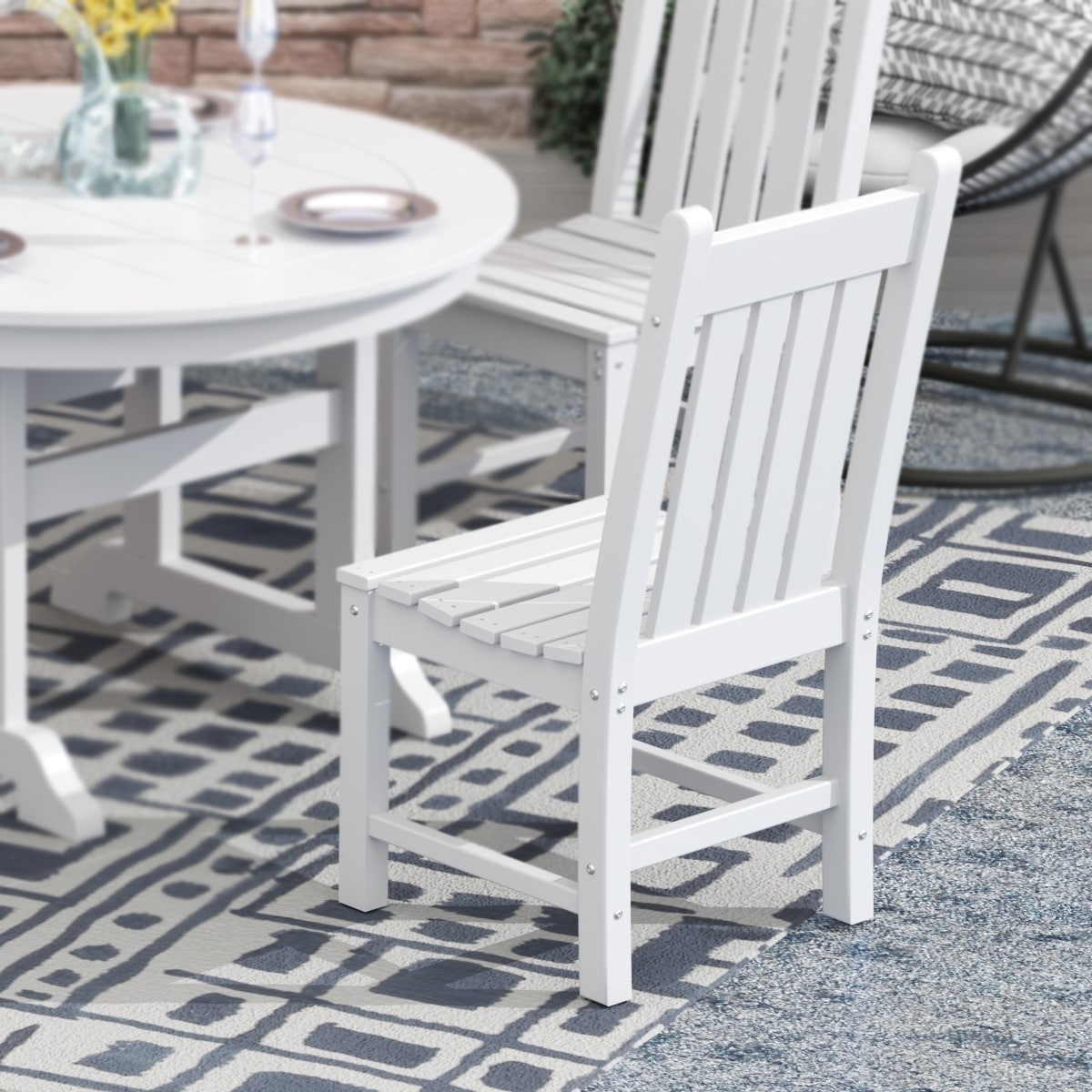 Polytrends Laguna Hdpe All Weather Outdoor Patio Dining Chair