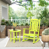 Polytrends Laguna Hdpe All Weather Outdoor Patio Rocking Chair With Side Table (2-Piece Set)