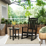 Polytrends Laguna Hdpe All Weather Outdoor Patio Rocking Chair With Side Table (2-Piece Set)