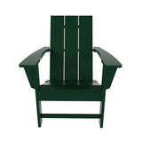 Polytrends Shoreside Modern 12-Piece Folding Adirondack Chair With Ottoman And Side Table