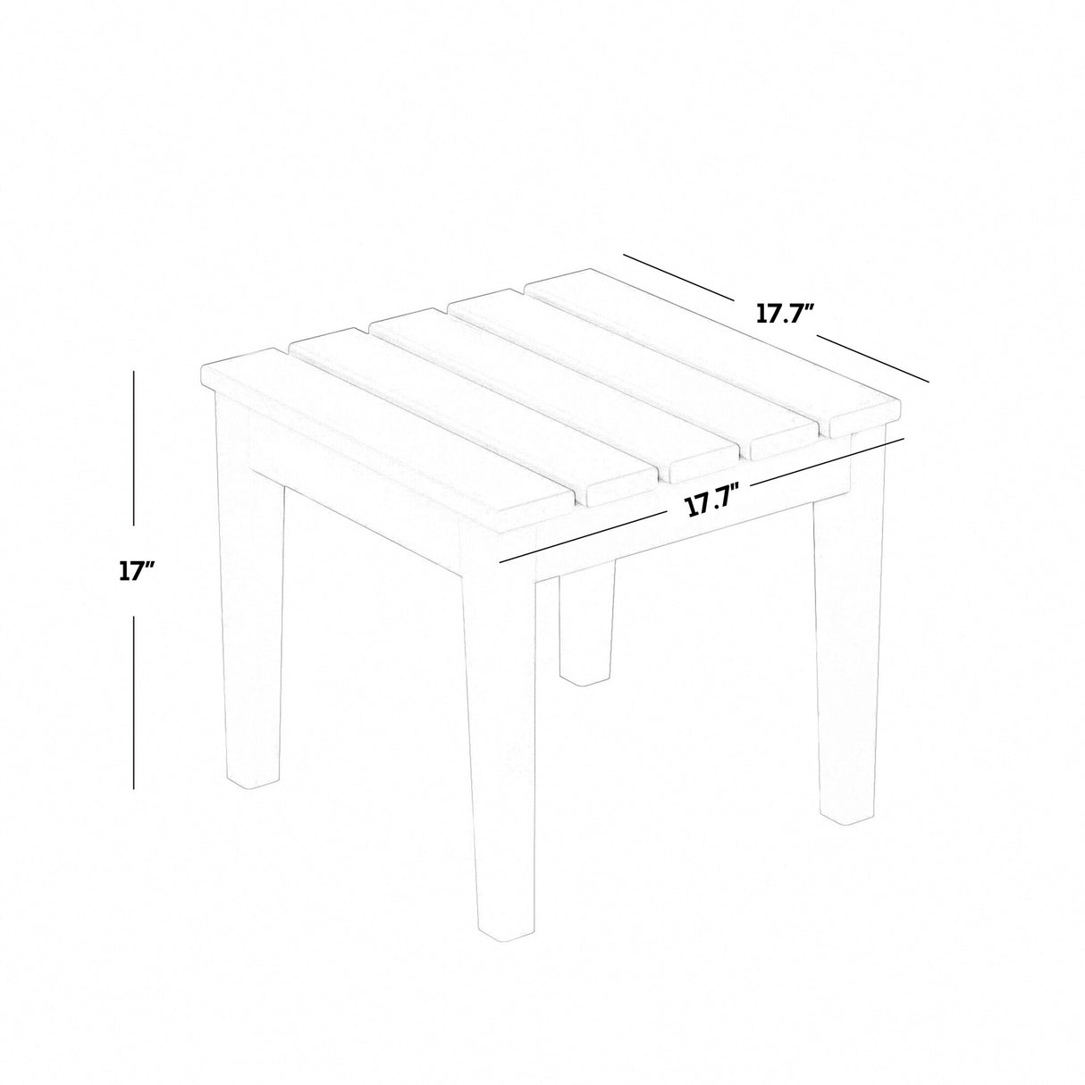 Polytrends Shoreside Modern 12-Piece Folding Adirondack Chair With Ottoman And Side Table