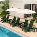 Polytrends Shoreside Modern 12-Piece Folding Adirondack Chair With Ottoman And Side Table