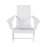 Polytrends Shoreside Modern 12-Piece Folding Adirondack Chair With Ottoman And Side Table