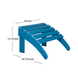 Polytrends Shoreside Modern 12-Piece Folding Adirondack Chair With Ottoman And Side Table