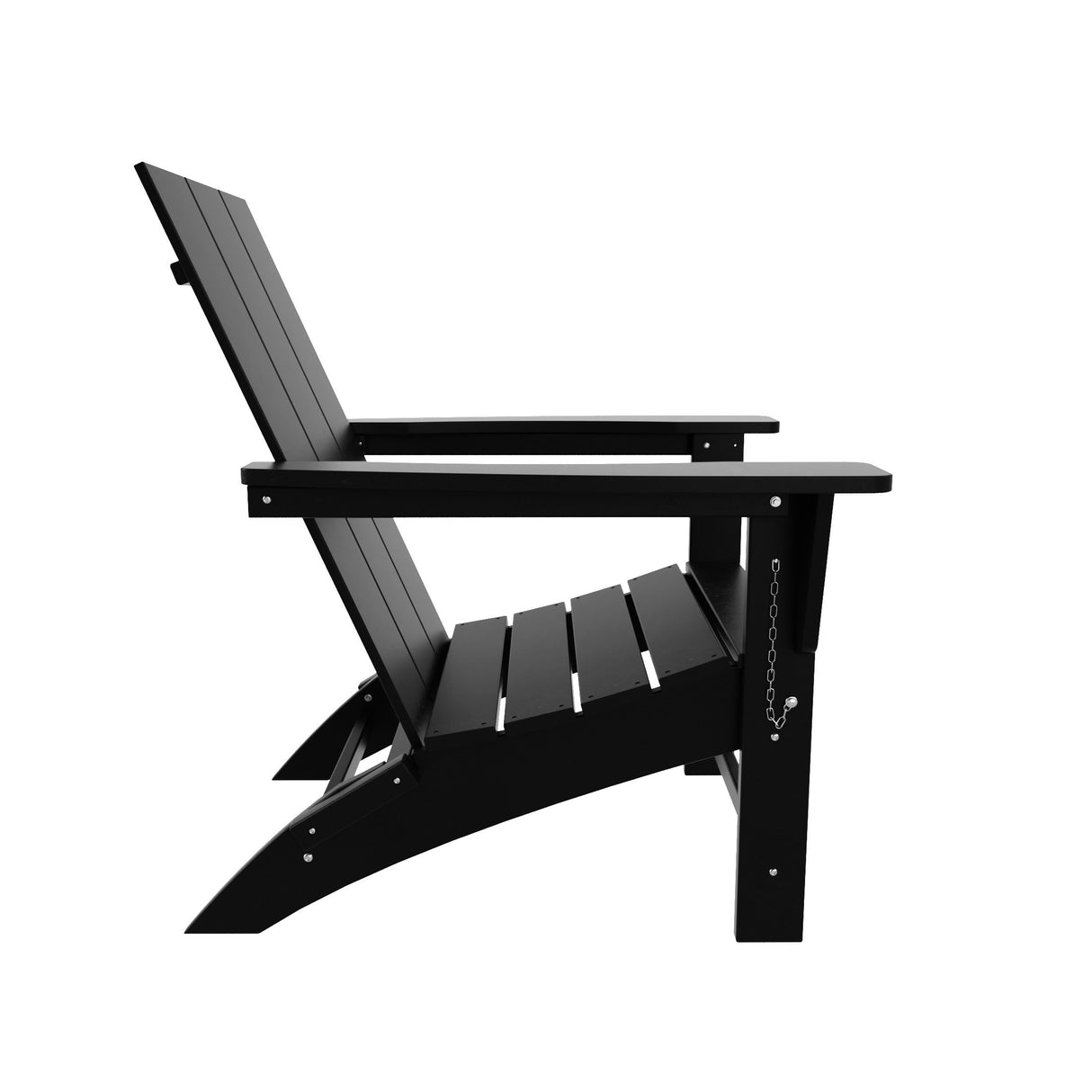 Polytrends Shoreside Modern 12-Piece Folding Adirondack Chair With Ottoman And Side Table