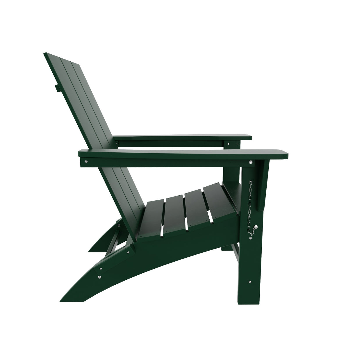 Polytrends Shoreside Modern 12-Piece Folding Adirondack Chair With Ottoman And Side Table