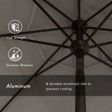 Pompano 9ft Crank Lift Push Button Tilt Round Patio Umbrella by Havenside Home, Base Not Included