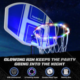 Poolside Basketball Hoop with Light Adjustable Height 41"-59" Swimming Pool Basketball System with 35.4'' x 23.6'' Backboard