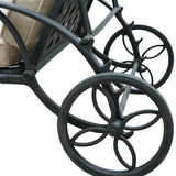 Poolside Reclining Chaise Lounge Patio ArmChair with Wheels & Cushion