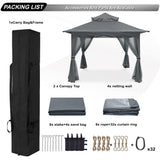Pop Up Gazebo 13x13 - Outdoor Canopy Tent with Mosquito Netting for Patio Garden Backyard