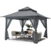 Pop Up Gazebo 13x13 - Outdoor Canopy Tent with Mosquito Netting for Patio Garden Backyard