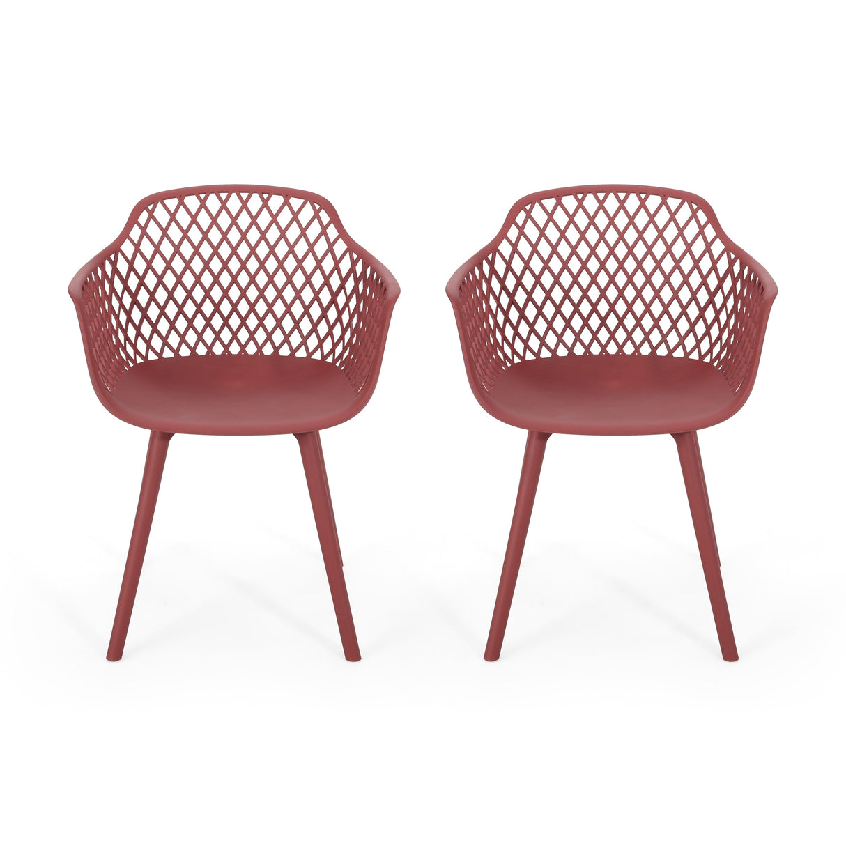 Poppy Outdoor Modern Dining Chair (Set of 2) by Christopher Knight Home