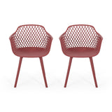 Poppy Outdoor Modern Dining Chair (Set of 2) by Christopher Knight Home