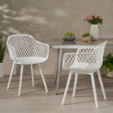 Poppy Outdoor Modern Dining Chair (Set of 2) by Christopher Knight Home