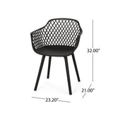 Poppy Outdoor Modern Dining Chair (Set of 2) by Christopher Knight Home