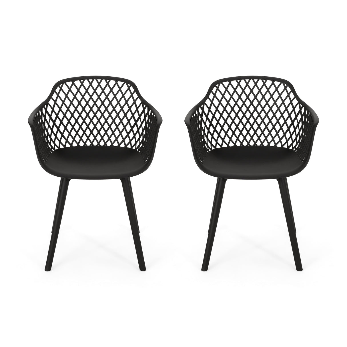 Poppy Outdoor Modern Dining Chair (Set of 2) by Christopher Knight Home