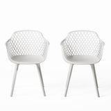 Poppy Outdoor Modern Dining Chair (Set of 2) by Christopher Knight Home