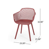 Poppy Outdoor Modern Dining Chair (Set of 2) by Christopher Knight Home