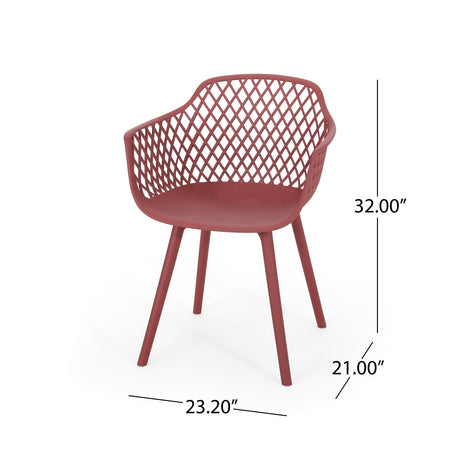 Poppy Outdoor Modern Dining Chair (Set of 2) by Christopher Knight Home