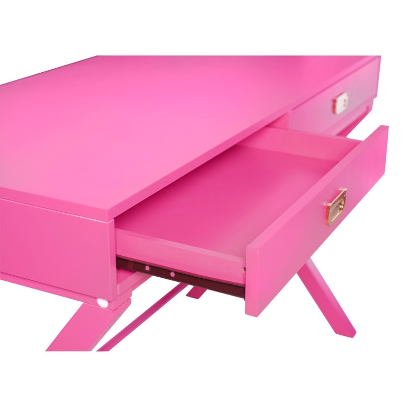 Poppy Rectangular Writing Desk with Storage