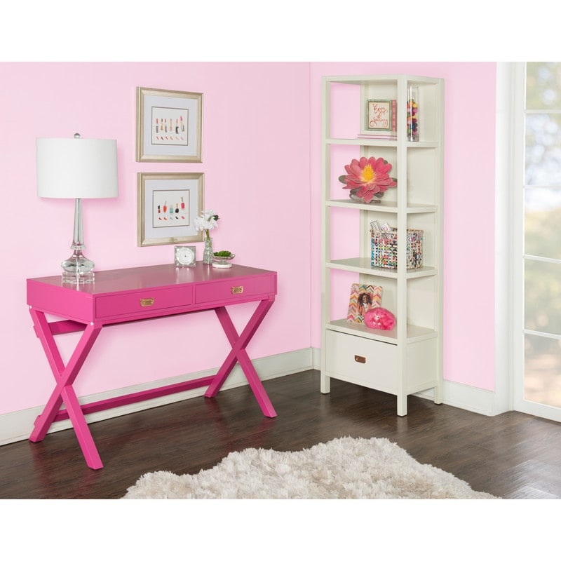 Poppy Rectangular Writing Desk with Storage