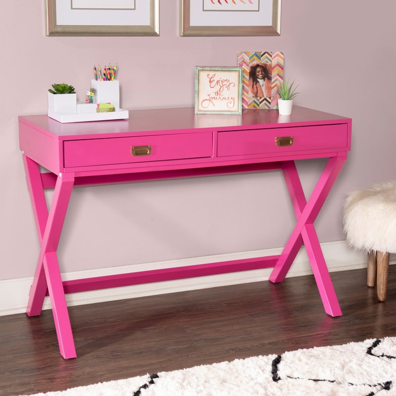 Poppy Rectangular Writing Desk with Storage