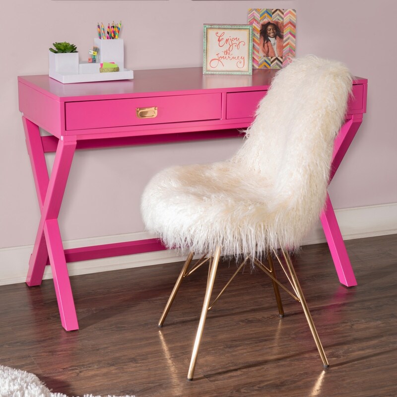 Poppy Rectangular Writing Desk with Storage