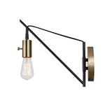 Porch & Den Ashdale Bronze 1-light Plug-in or Hardwire Swing Arm Wall Sconce