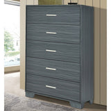 Porch & Den Augustine Dark Grey Oak 5-drawer Chest