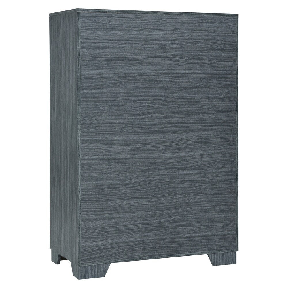 Porch & Den Augustine Dark Grey Oak 5-drawer Chest