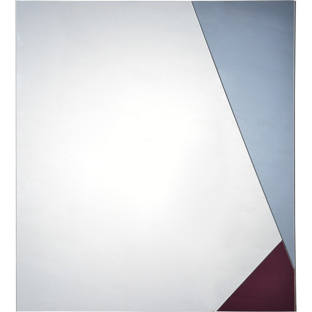 Porch & Den Baseline Blue and Burgundy Square Mirror