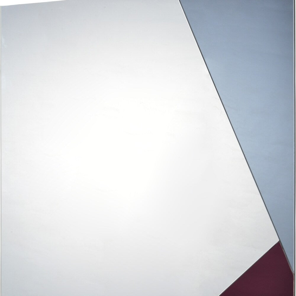 Porch & Den Baseline Blue and Burgundy Square Mirror