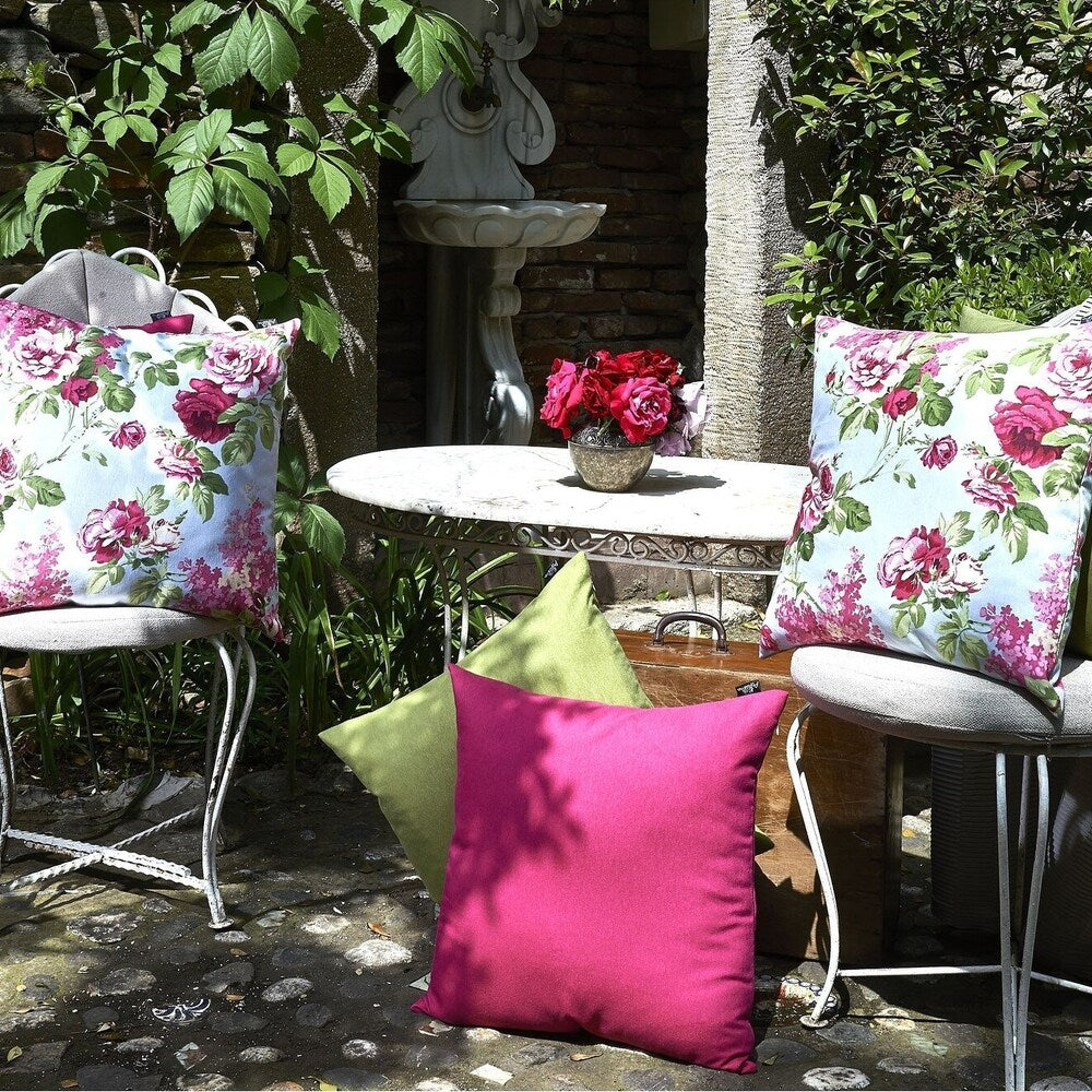 Porch & Den Colleen Pink Floral Throw Pillow Case (Set of 2)