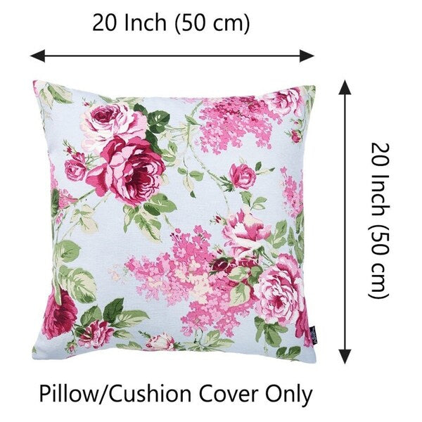 Porch & Den Colleen Pink Floral Throw Pillow Case (Set of 2)