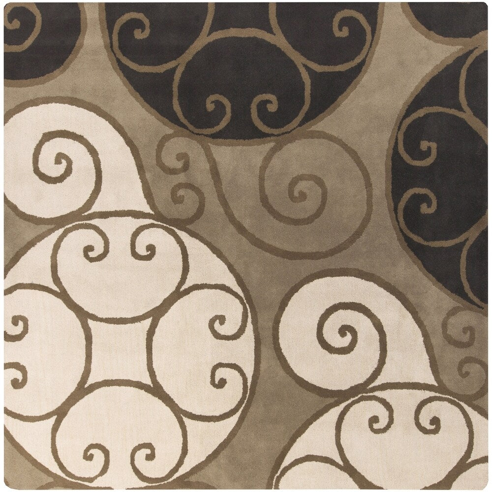 Porch & Den Farrar Hand-tufted Wool Abstract Area Rug - 8' Square
