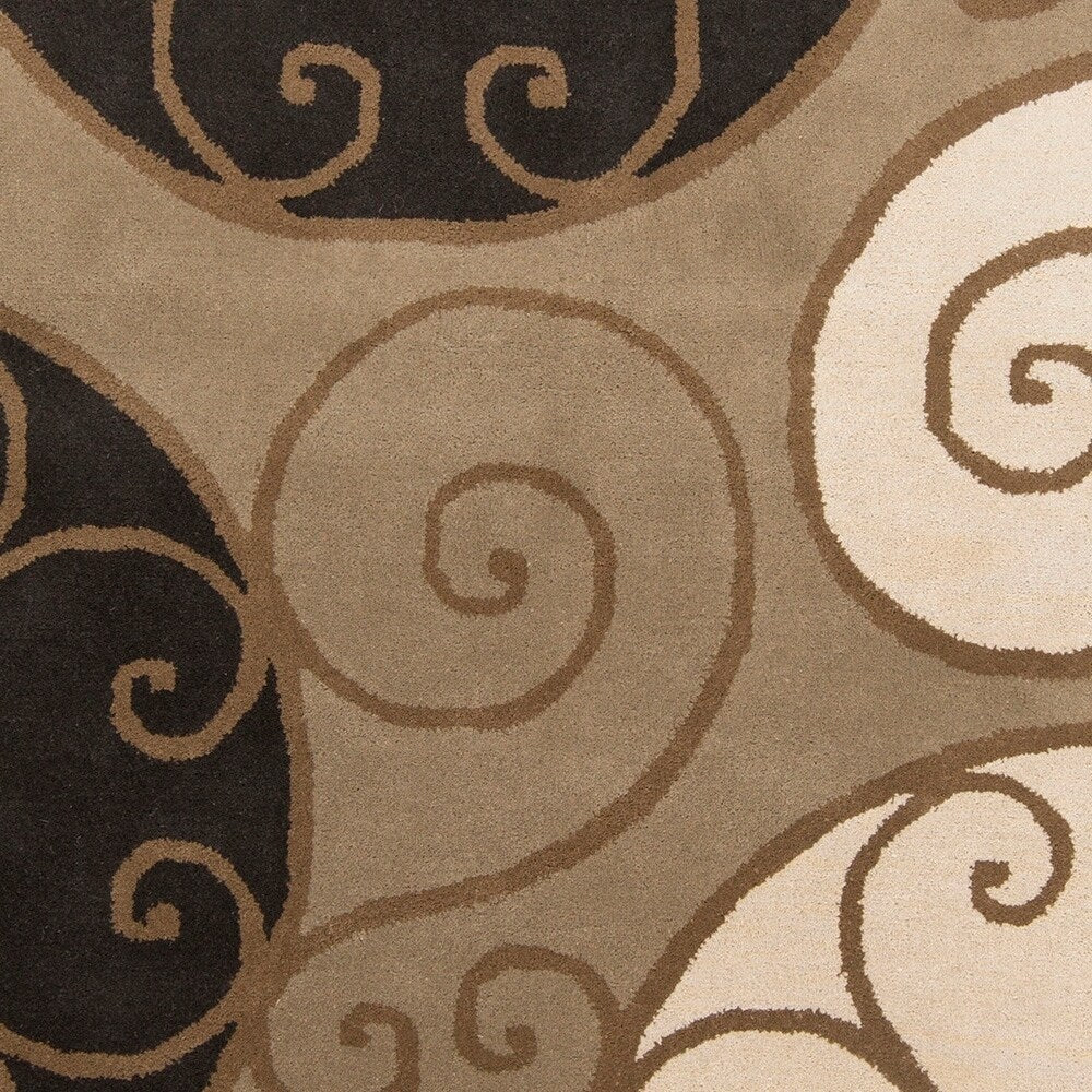 Porch & Den Farrar Hand-tufted Wool Abstract Area Rug - 8' Square