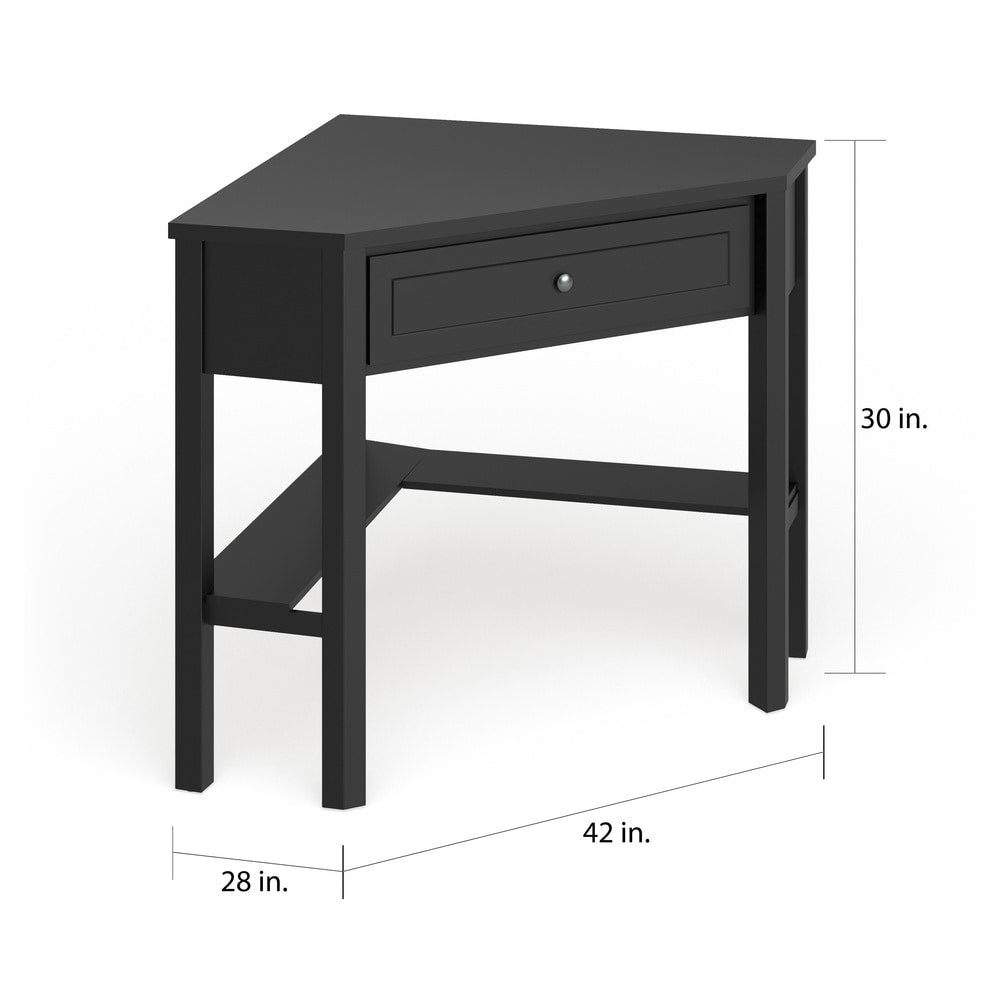 Porch & Den Lincoln Solid Wood/MDF Corner Computer Desk