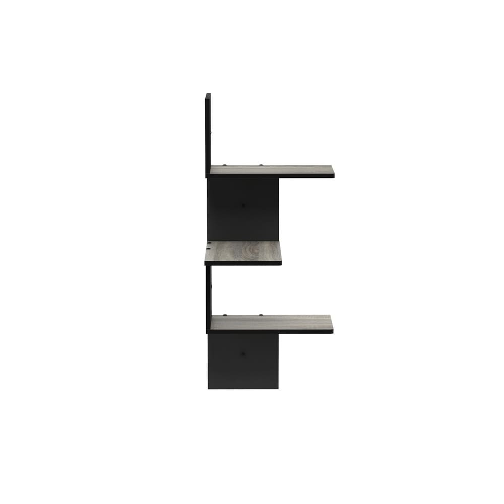 Porch & Den Munjoy Modern 3-tier Wall Floating Corner Shelf