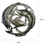 Porch & Den Swordfish Trio Recycled Metal Wall Art (Haiti)