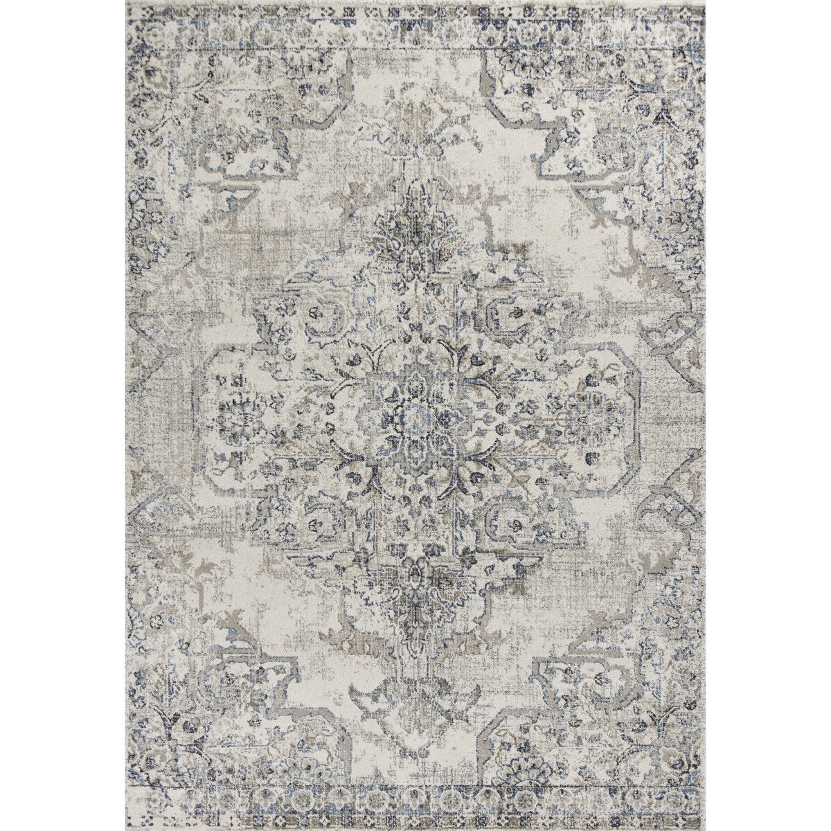 Porch & Den Allison Vintage Grey Medallion Area Rug