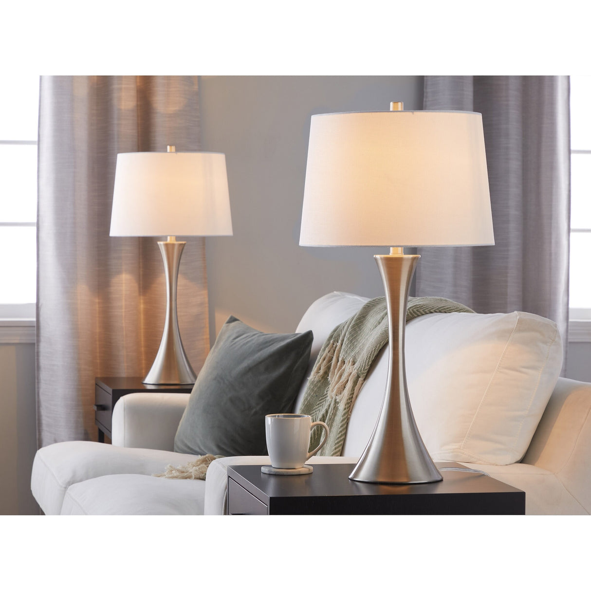 Porch & Den Bakkom 29" Metal Table Lamp (Set of 2)