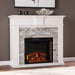 SEI Furniture Blewett Transitional White Wood Electric Fireplace