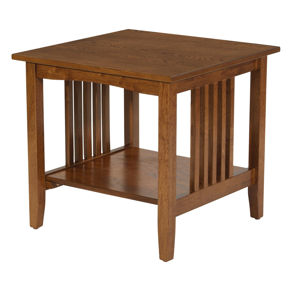 Porch & Den Clifton Mission Medium Oak Finish End Table