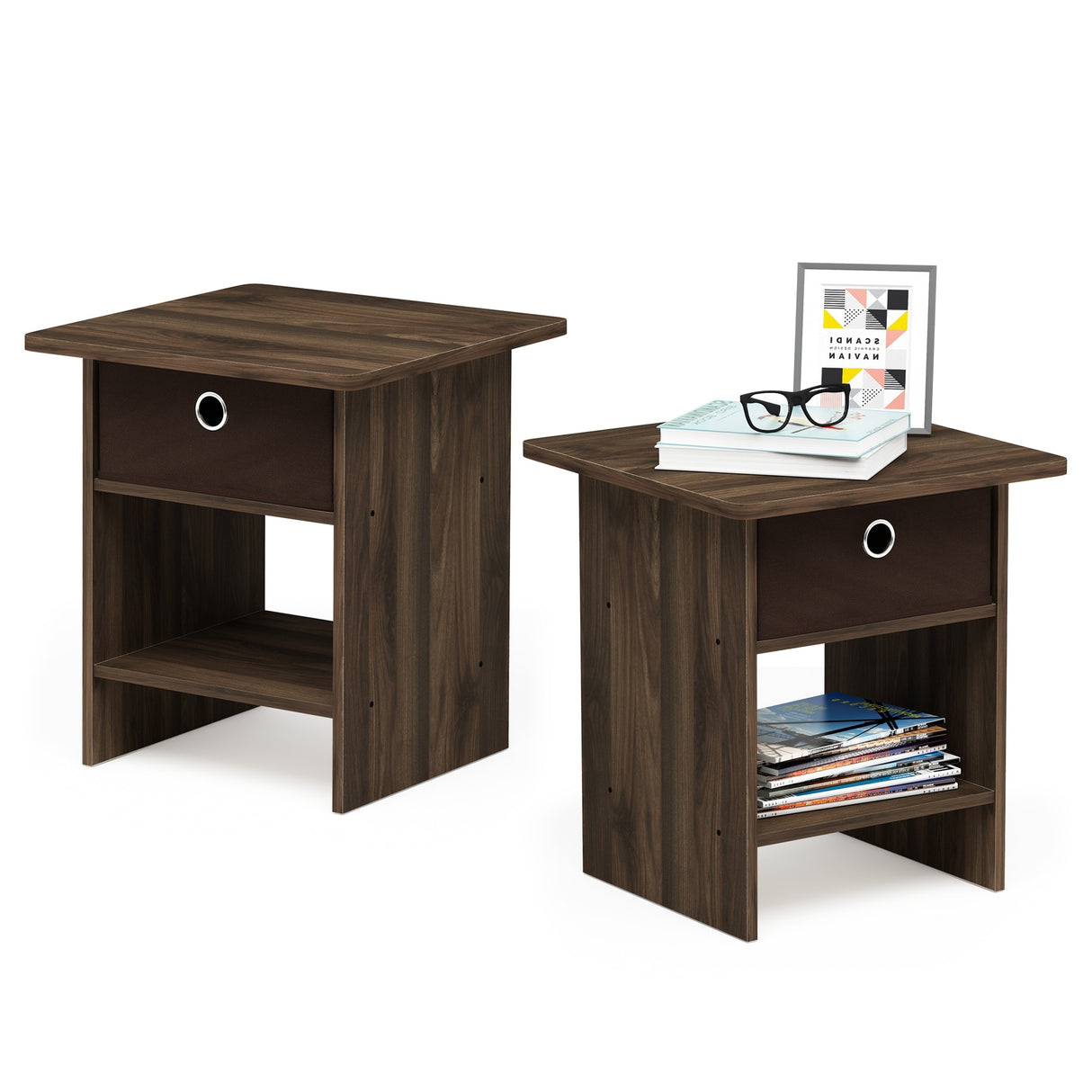 Porch & Den Cooper Square End Table/ Nightstand with Bin Drawer