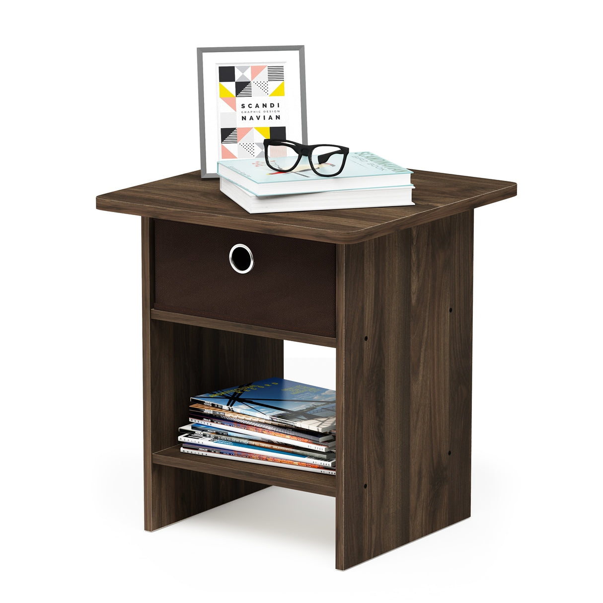 Porch & Den Cooper Square End Table/ Nightstand with Bin Drawer
